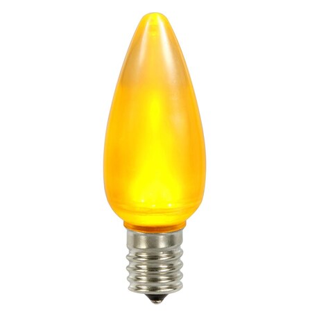Vickerman 0.96 watt 130V C9 Ceramic LED Yellow Bulb with Nickel Base 25 per Bag XLEDSC97-25